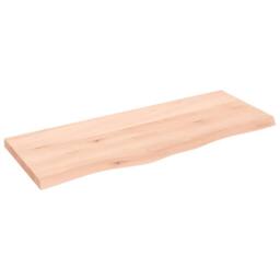 Berkfield Home Table Top 100x40x(2-4) cm Untreated Solid Wood Oak in Natural - thumbnail 3