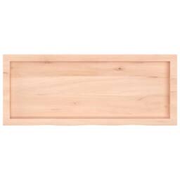 Berkfield Home Table Top 100x40x(2-4) cm Untreated Solid Wood Oak in Natural - thumbnail 4