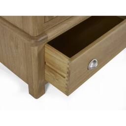 Cheshire Premium Hudson Limed Oak 2 Door & 1 Drawer Wardrobe in Limed Oak in Light Oak - thumbnail 8
