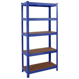 House of Home Steel Racking Shelving 5 Tier Heavy Duty Garage Storage Racks Shelf Metal Unit in Blue - thumbnail 6