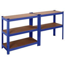 House of Home Steel Racking Shelving 5 Tier Heavy Duty Garage Storage Racks Shelf Metal Unit in Blue - thumbnail 3