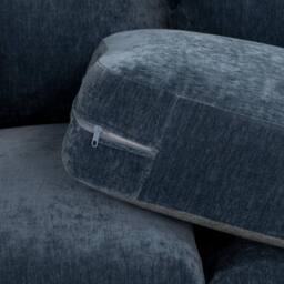 Furnishings For Less UK Colby Blue 5 Seater L Shaped Corner Sofa Fabric - thumbnail 6
