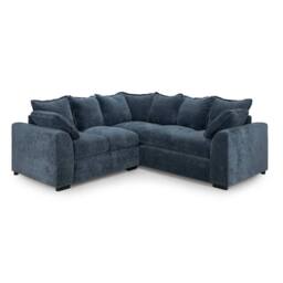 Furnishings For Less UK Colby Blue 5 Seater L Shaped Corner Sofa Fabric - thumbnail 2