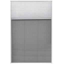 Berkfield Home Plisse Insect Screen for Windows Aluminium 80x120 cm with Shade in Black - thumbnail 3