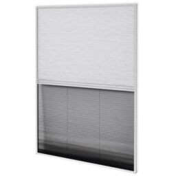 Berkfield Home Plisse Insect Screen for Windows Aluminium 80x120 cm with Shade in Black - thumbnail 2