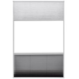Berkfield Home Plisse Insect Screen for Windows Aluminium 80x120 cm with Shade in Black - thumbnail 5