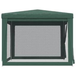 Berkfield Home Party Tent with 4 Mesh Sidewalls Green 3x3 m HDPE - thumbnail 4