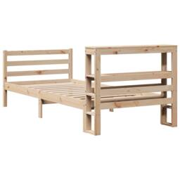 Berkfield Home Bed Frame without Mattress 75x190 cm Small Single Solid Wood Pine in Natural - thumbnail 6