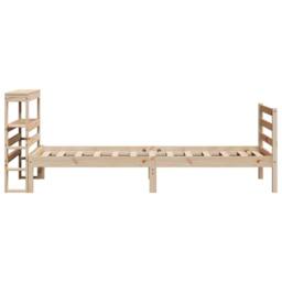 Berkfield Home Bed Frame without Mattress 75x190 cm Small Single Solid Wood Pine in Natural - thumbnail 5