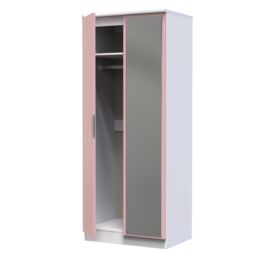 Ready Assembled 2 U Holborn 2 Door Mirrored Robe (Ready Assembled) in Dusty Pink - Size: Large - thumbnail 6