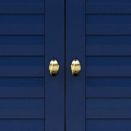Teamson Home Glancy Removable Two-Door Wall Cabinet with Faux Louvered Doors in Blue - thumbnail 5