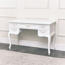 Melody Maison White Dressing Table Desk - Pays Blanc Range - thumbnail 1