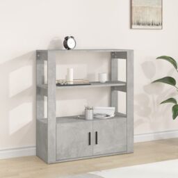 Berkfield Home Sideboard Concrete Grey 80x30x90 cm Engineered Wood - Size: 80 x 30 x 90 cm