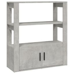 Berkfield Home Sideboard Concrete Grey 80x30x90 cm Engineered Wood - Size: 80 x 30 x 90 cm - thumbnail 2