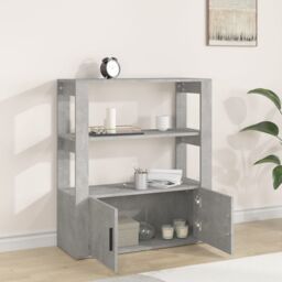 Berkfield Home Sideboard Concrete Grey 80x30x90 cm Engineered Wood - Size: 80 x 30 x 90 cm - thumbnail 3