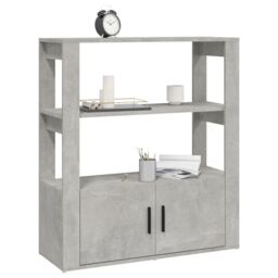 Berkfield Home Sideboard Concrete Grey 80x30x90 cm Engineered Wood - Size: 80 x 30 x 90 cm - thumbnail 4
