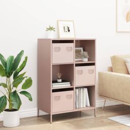 Berkfield Home Highboard Pink 68x39x103.5 cm Steel - thumbnail 3