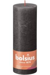 KDMD Stormy Grey Bolsius Rustic Shine Pillar Candle 190 x 68mm - thumbnail 2