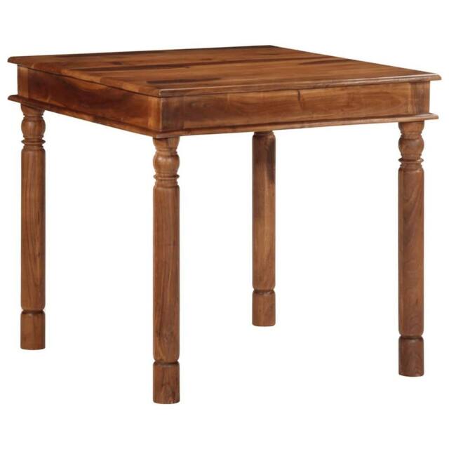 Berkfield Home Dining Table 80x80x77 cm Solid Wood Acacia in Brown - Size: 80 x 80 x 77 cm - image 1