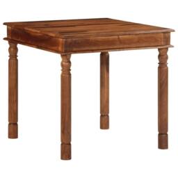 Berkfield Home Dining Table 80x80x77 cm Solid Wood Acacia in Brown - Size: 80 x 80 x 77 cm - thumbnail 1