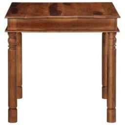 Berkfield Home Dining Table 80x80x77 cm Solid Wood Acacia in Brown - Size: 80 x 80 x 77 cm - thumbnail 3