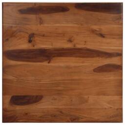 Berkfield Home Dining Table 80x80x77 cm Solid Wood Acacia in Brown - Size: 80 x 80 x 77 cm - thumbnail 4
