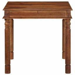 Berkfield Home Dining Table 80x80x77 cm Solid Wood Acacia in Brown - Size: 80 x 80 x 77 cm - thumbnail 2
