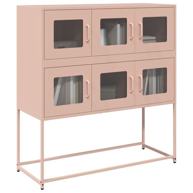 Berkfield Home Sideboard Pink 100.5x39x107 cm Cold-rolled Steel - image 1