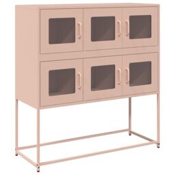Berkfield Home Sideboard Pink 100.5x39x107 cm Cold-rolled Steel - thumbnail 2