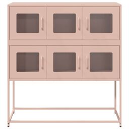 Berkfield Home Sideboard Pink 100.5x39x107 cm Cold-rolled Steel - thumbnail 5