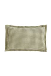 Pineapple Elephant 'Jaipur Chunky Waffle' Cotton Cushion in Green - Size: 30 cm x 50 cm - thumbnail 4