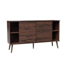 sweeek 140cm scandi-style sideboard with wooden effect in Dark Brown - thumbnail 8