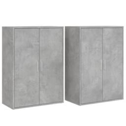 Berkfield Home Sideboards 2 pcs Concrete Grey 60x31x84 cm Engineered Wood - Size: 60 x 31 x 84 cm - thumbnail 1