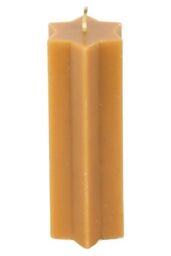 KDMD Gold Starry Night Star Shaped Taper Candle in Orange - thumbnail 3