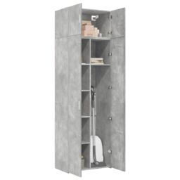 Berkfield Home Storage Cabinet Concrete Grey 70x42.5x225 cm Engineered Wood - thumbnail 3