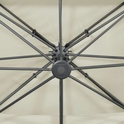 Berkfield Home Cantilever Garden Parasol with Double Top Sand 400x300 cm in Beige - thumbnail 7