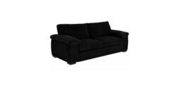 LUXURY LIFE Amalfi Collingdale Jumbo Cord Fabric Sofa Set in Black - thumbnail 3