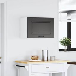 Berkfield Home Kitchen Wall Cabinet Kalmar Black Engineered Wood - thumbnail 3