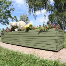 Access Garden Products Pine raised trough planter (L) 200cm × (H) 40cm × (D) 40cm in Green - thumbnail 4