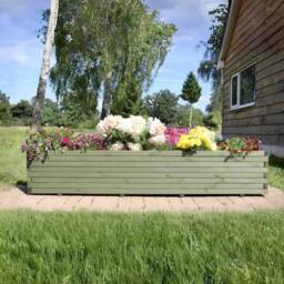 Access Garden Products Pine raised trough planter (L) 200cm × (H) 40cm × (D) 40cm in Green - thumbnail 3