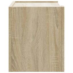 Berkfield Home Wall-mounted Bedside Cabinets 2 pcs Sonoma Oak 45x30x35 cm in Brown - Size: 45 x 30 x 35 cm - thumbnail 6