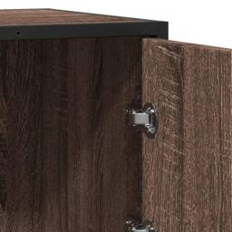 Berkfield Home Sideboard Brown Oak 68x35x76 cm Engineered Wood - Size: 68 x 35 x 76 cm - thumbnail 8