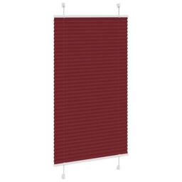 Berkfield Home Pleated Blind Bordeaux Red 70x100 cm Fabric Width 69.4 cm Polyester - thumbnail 3