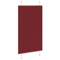 Berkfield Home Pleated Blind Bordeaux Red 70x100 cm Fabric Width 69.4 cm Polyester - thumbnail 4
