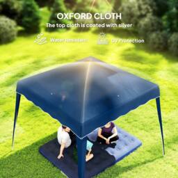 OUTSUNNY Garden Pop up Gazebo Tent Party Water-resistant 2.5 x 2.5M Blue - thumbnail 5