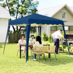OUTSUNNY Garden Pop up Gazebo Tent Party Water-resistant 2.5 x 2.5M Blue - thumbnail 1