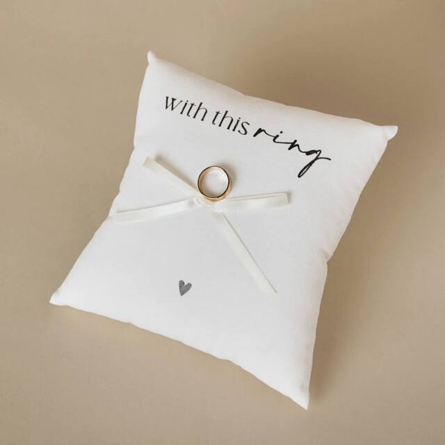 Amore by Juliana Wedding Gift Ring Cushion in White - image 1