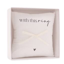 Amore by Juliana Wedding Gift Ring Cushion in White - thumbnail 5