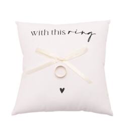 Amore by Juliana Wedding Gift Ring Cushion in White - thumbnail 3