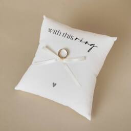 Amore by Juliana Wedding Gift Ring Cushion in White